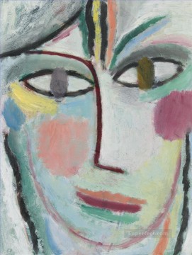 女性の頭 フェミナ 1922 アレクセイ・フォン・ヤウレンスキー 表現主義 Oil Paintings